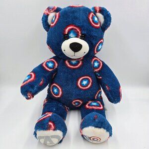 Build A Bear Captain America Marvel Avengers Retired Plush Bear Stuffed Animal